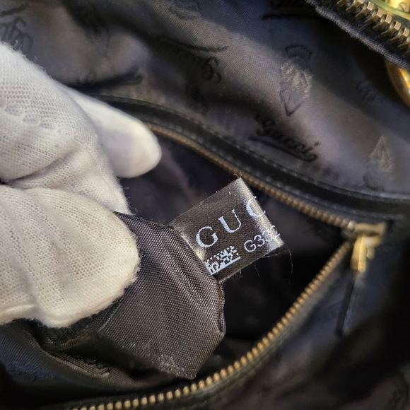 Gucci Black Leather Babouska Dome Satchel. - Picture 8 of 16